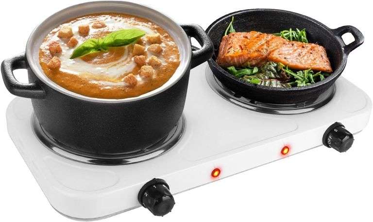 2000W Dual Burner Electric Hot Plate, 5 Temp image