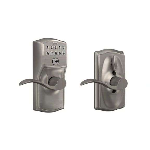 Schlage Nickel Steel Electronic Keypad Entry Lock image