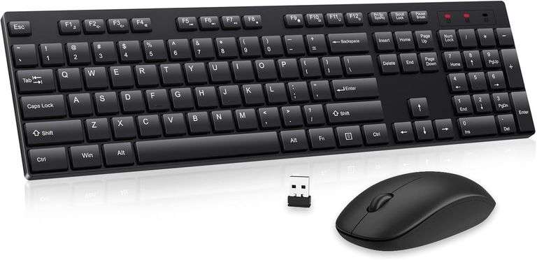 Wireless Keyboard Mouse Combo, Silent, Cordless image