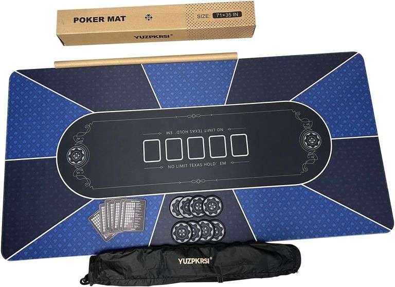 YUZPKRSI Poker Table Top 70" x 35", 8 Players image