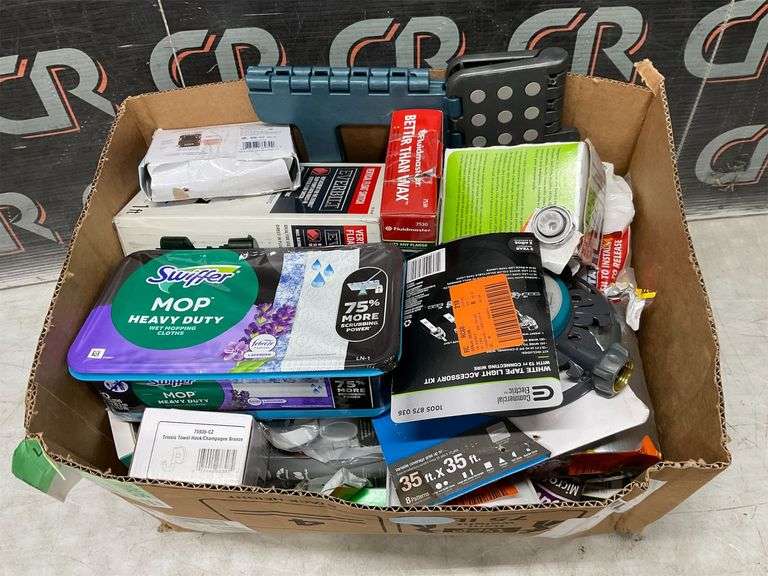 Box of Assorted Home Depot Items image