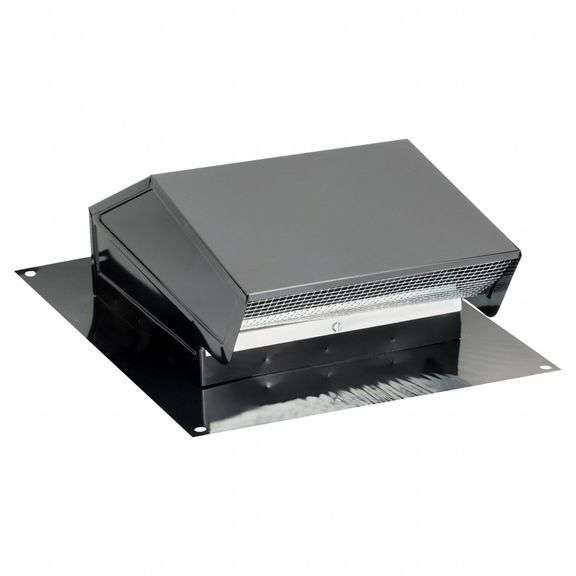 Roof Cap: 6 in Duct, Steel, Black, Epoxy, 25 ga image