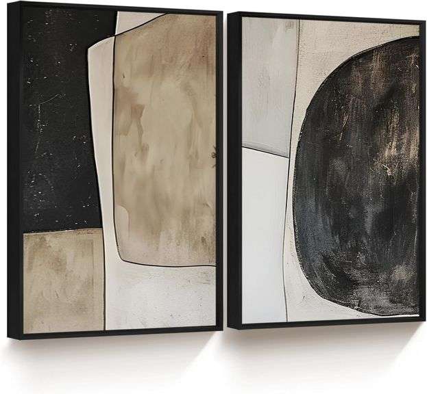 Framed Abstract Wall Art Set of 2, 16x24 in image