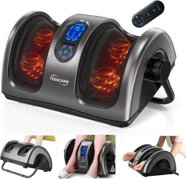 TISSCARE Foot Massager, Shiatsu, Heat, Remote image