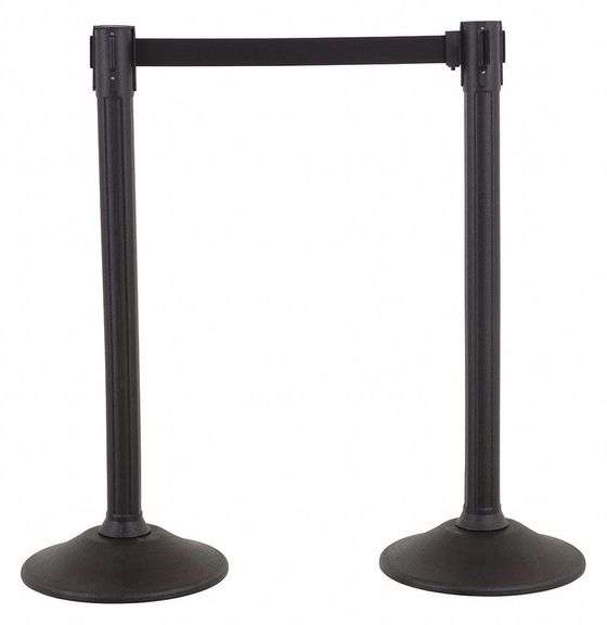 Barrier Post: 38.5in H, 77in Belt, Black image