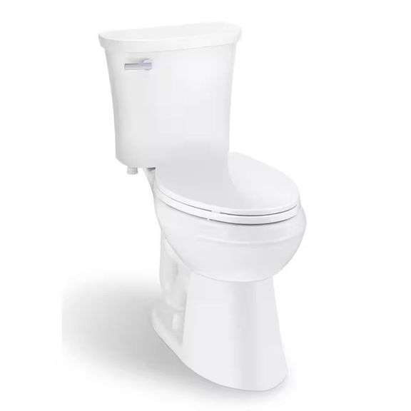 Glacier Bay Power Flush 12" Rough In Toilet White image