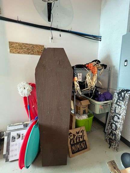 Halloween Decorations, Sleds, Sound Tiles, and Mop image