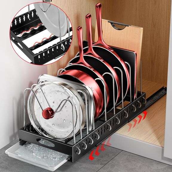 Pull Out Pots and Pans Organizer, 20  Deep image
