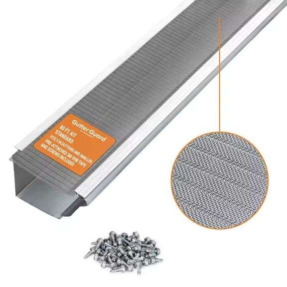 4 ft. L x 5 in. W Steel Micro-Mesh Gutter Guard image