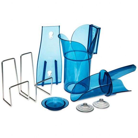 SAN JAMAR Ice Scoop & Holder: 12-16 oz, Blue image