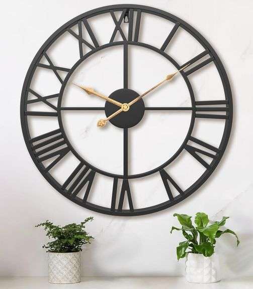 24 Inch Oversized Farmhouse Modern Wall Clock image