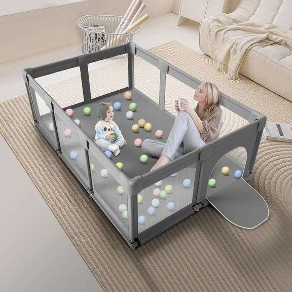 Large Baby Playpen for Toddlers, Playpen 74 50 image