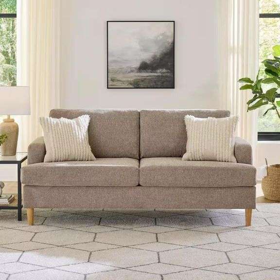 Winnick 73.6 in. Scandinavian Sofa in Flax image