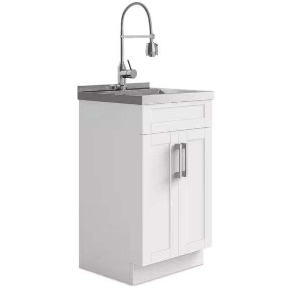 Hennessy 20 in. White Laundry Sink Cabinet image