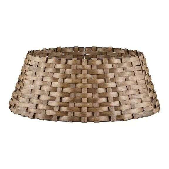27 in. Woven Wood Tree Collar image