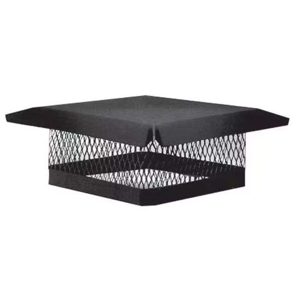 9 in. x 9 in. Galvanized Steel Chimney Cap, Black image