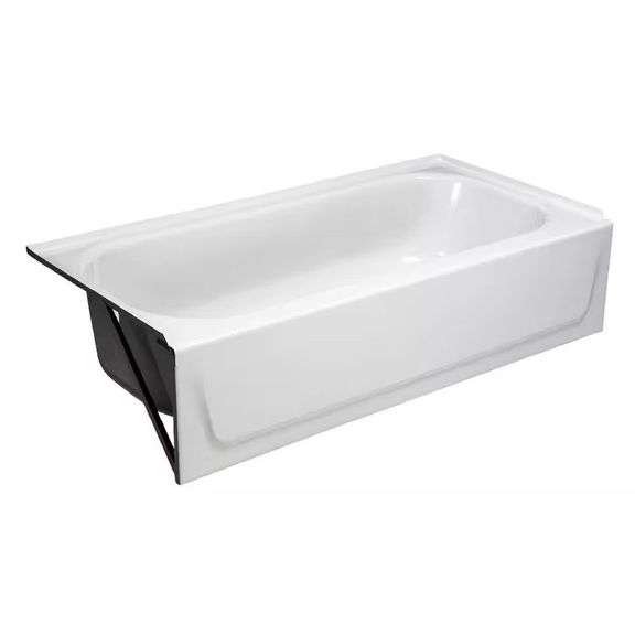 Aloha 60 in. Left Drain Alcove Bathtub White image