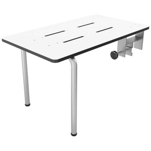 WINGITS Tub Bench: Teak, Wall Mount, 19" Max Ht image