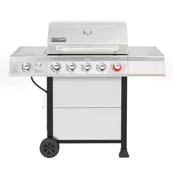 5-Burner Gas Grill Stainless Steel + Sear & Side image