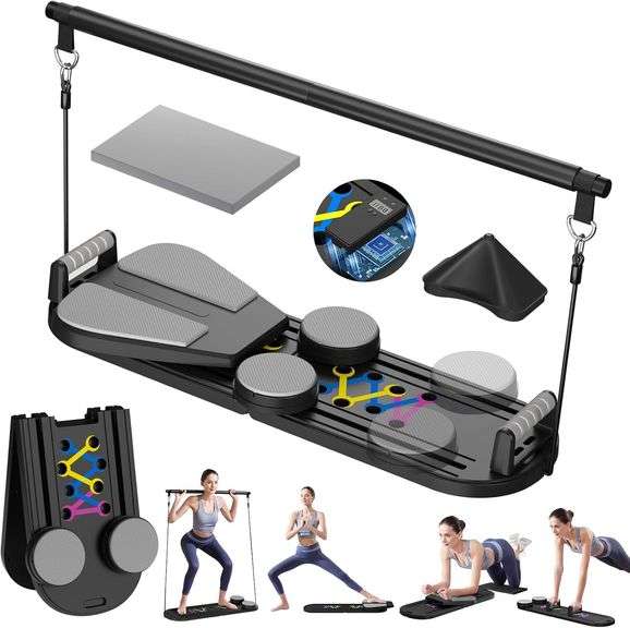 7-in-1 Foldable Pilates Reformer Equipment image