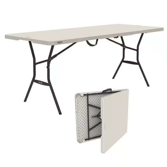 72 in. Rectangle Resin Top Fold-in-Half Table image