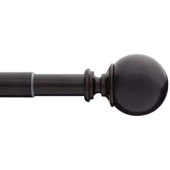 36"-72" Single Curtain Rod Kit, Oil Rubbed Bronze image