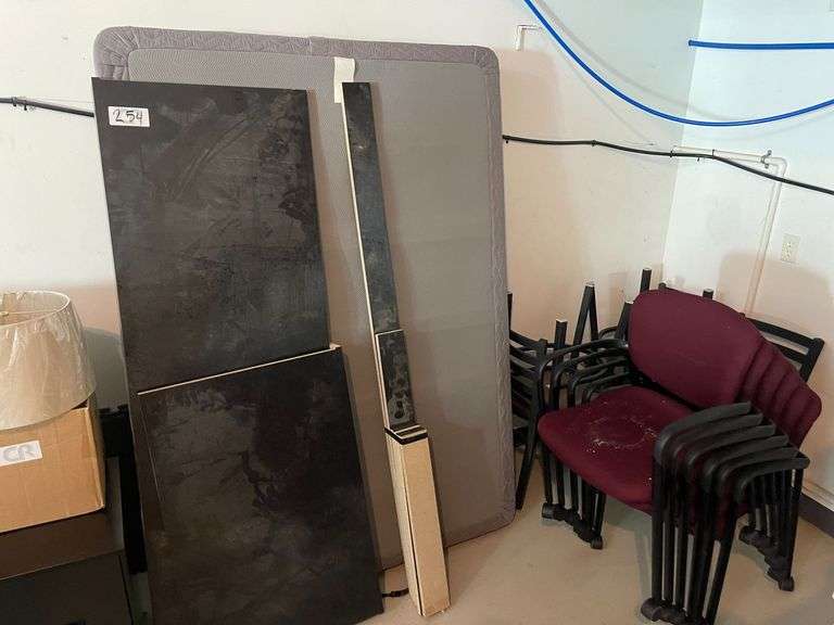 Box Spring, Chairs, File Cabinet image