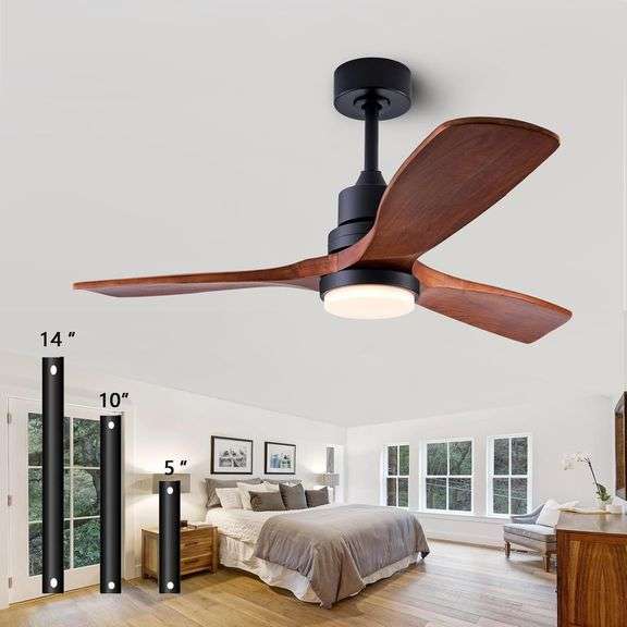36" Ceiling Fans with Remote, 3 Wood Blades image