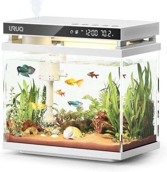 URUQ 2 Gallon Fish Tank Kit: Self Cleaning System image