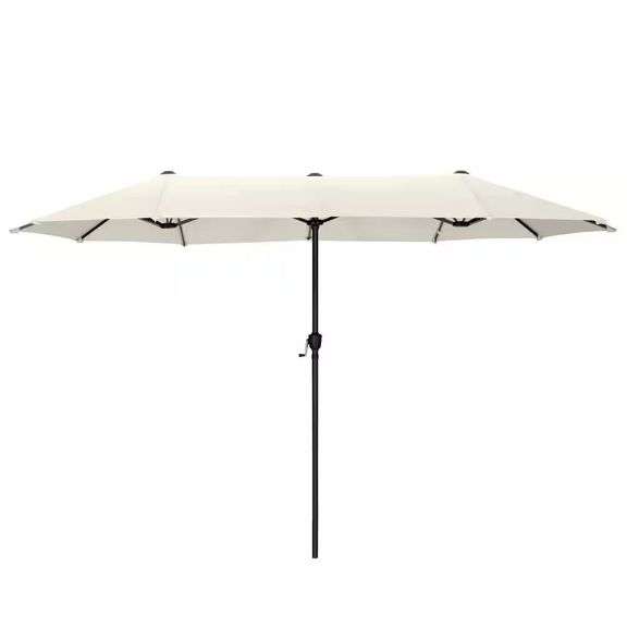 13 ft. Market Patio Umbrella 2-Side in Ivory White image
