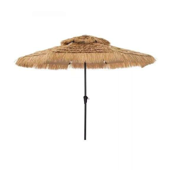 9 ft. Tiki Umbrella 2-Tier with LED Light image