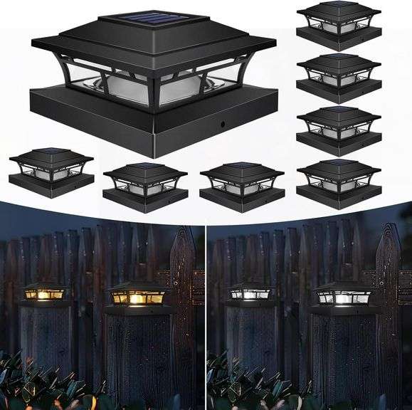 Solar Post Lights Outdoor, 8Pack 25 Lumen, IP45 image