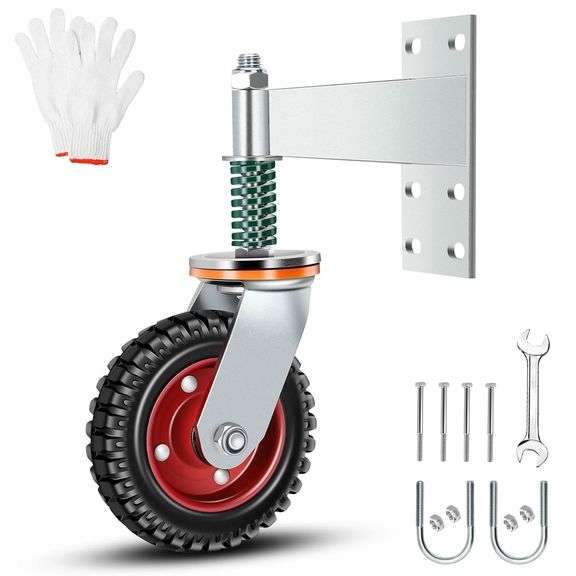 8 Inch Heavy Duty Fence Gate Wheel 600lb Cap image