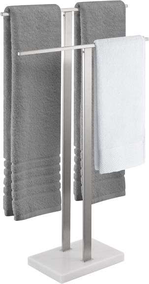 KES Standing Towel Rack 2-Tier, Heavy Marble image