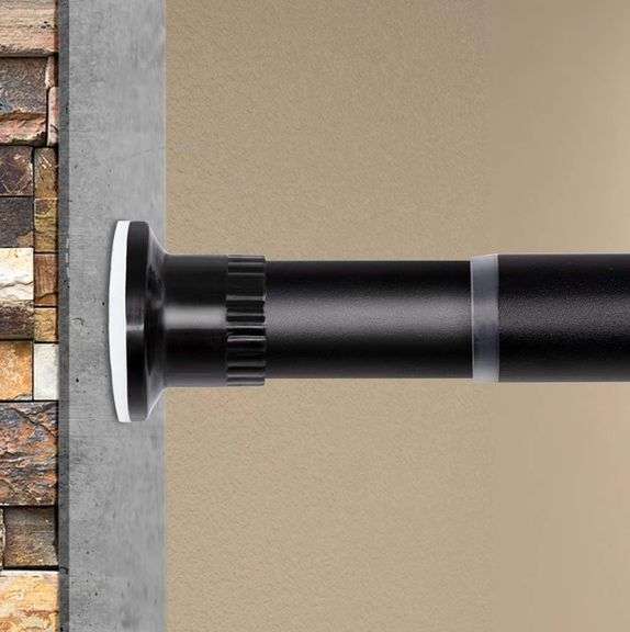 ASHLEYRIVER Tension Rod, 83-122 Inch, Black image