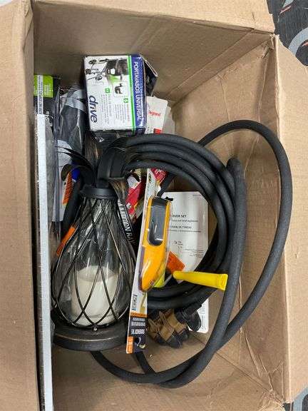 Box of Assorted Home Depot Items image
