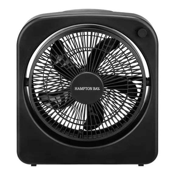 9 in. Rechargeable Black Personal Box Fan image