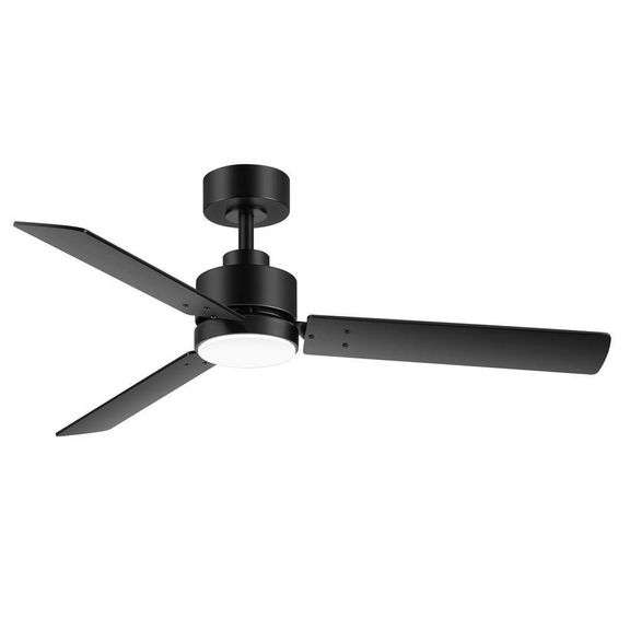 Bartholomew 48' Black Ceiling Fan w/ LED & Remote image