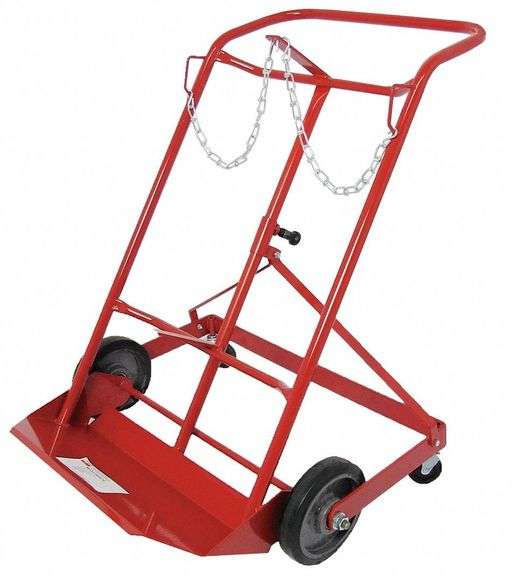 Ergo Tilt-Back Hand Truck: 500 lb, 2-Cyl, 23"x23" image