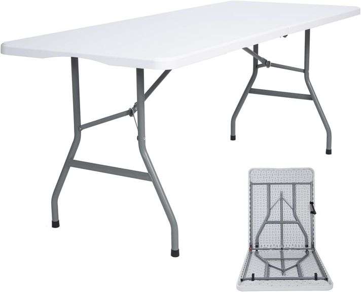 Folding Table 6ft, Indoor & Outdoor, White image