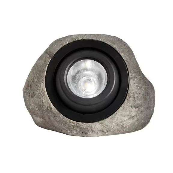 30 Lumen Gray Integrated LED Solar Rock Spotlight image