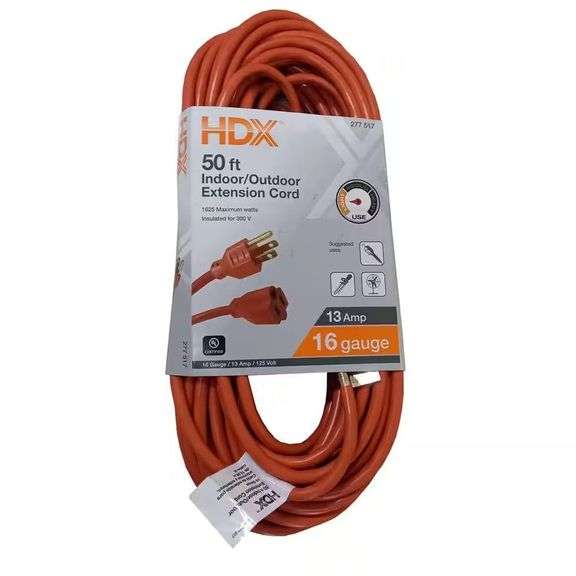 50 ft. 16/3 Extension Cord, Orange image