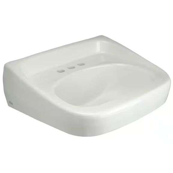 Wall Mounted Bathroom Sink in White image