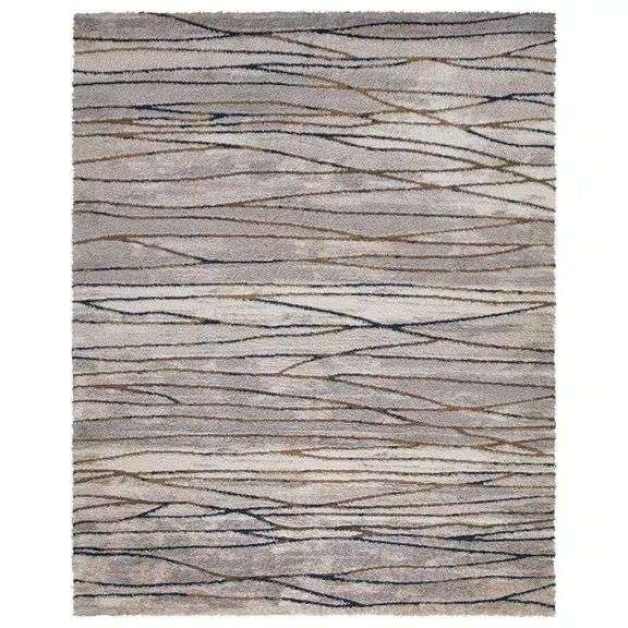 Bazaar Stripe Shag Ivory 8 ft x 10 ft Area Rug image