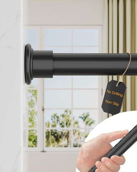ALLZONE Curtain Rod, 83-123 Inches, Heavy Duty image