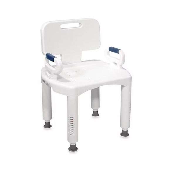 Drive Medical Bath Seat with Back & Arms, White image