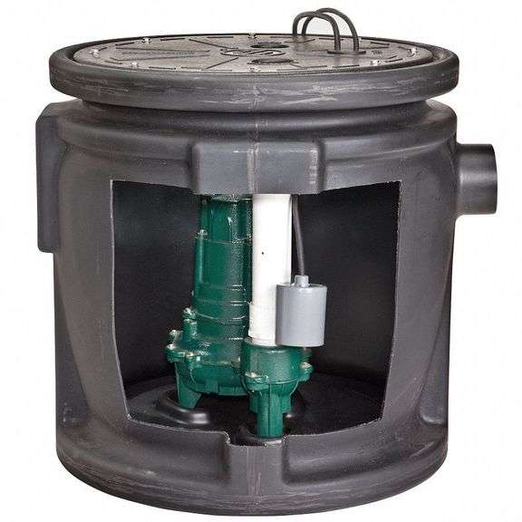 ZOELLER Sewage Ejector: 1/2 HP, 110V AC image
