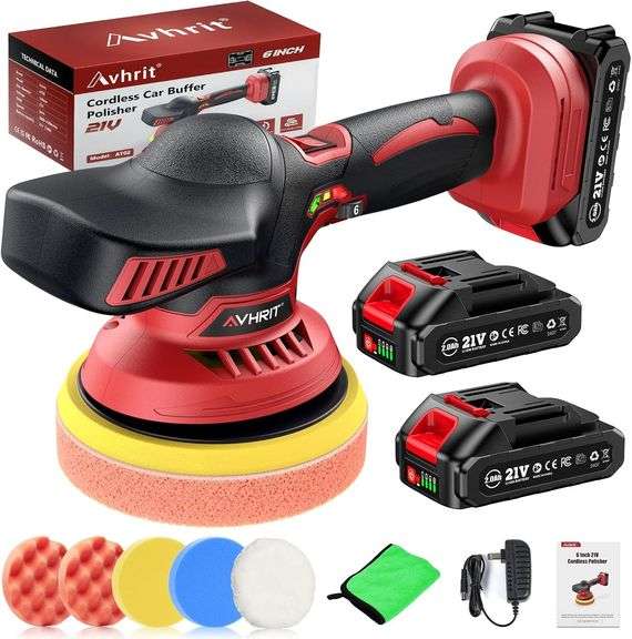 6 Inch Cordless Car Buffer Polisher Kit 21V image
