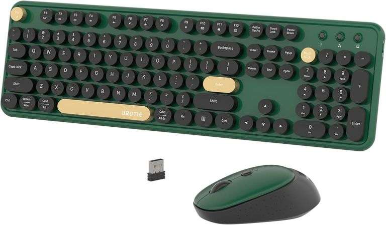 Colorful Wireless Keyboard Mouse Combo, UBOTIE image
