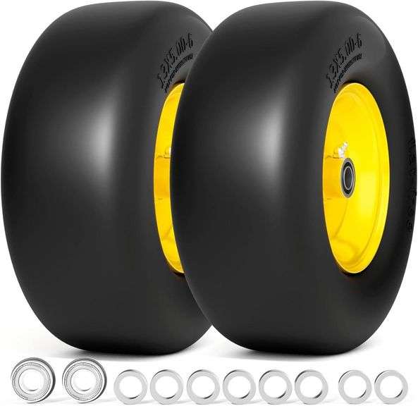 13x5.00-6 Flat Free Lawn Mower Tire, 2Pcs image